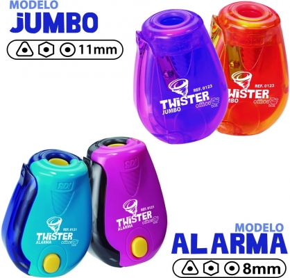 Display ascutitoare SDI 24 bucati, 16 buc, Twister Alarm si 8 buc, Twister Jumbo